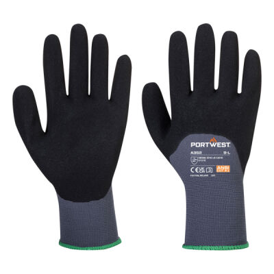 Grip 15 Nitrile Sandy 3/4 Palm Glove (Black / Grey) Thumbnail